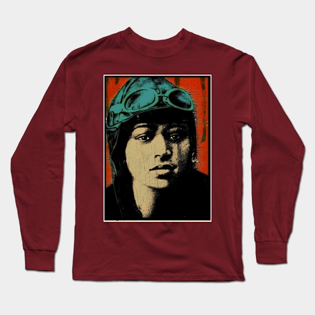 Bessie Coleman Long Sleeve T-Shirt by truthtopower